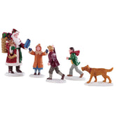 Lemax Figurine Lemax Christmas Village Figurine, Set of 5, Papa Christmas!